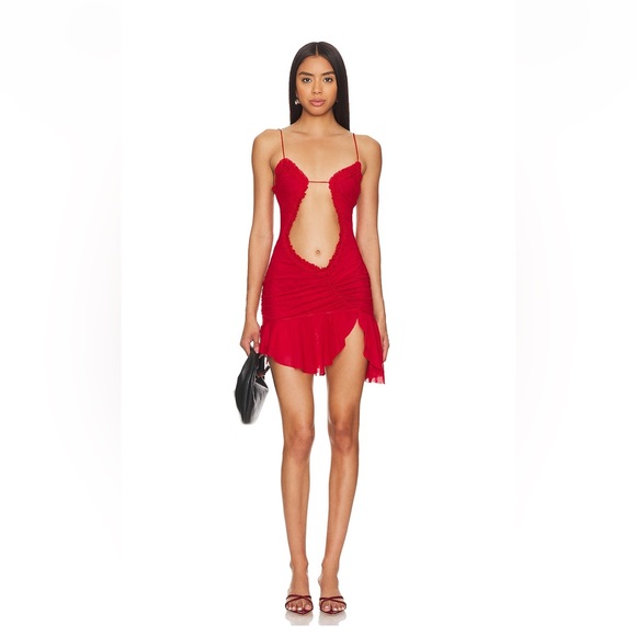 Jaded London Red Party Dress - Picture 1 of 3